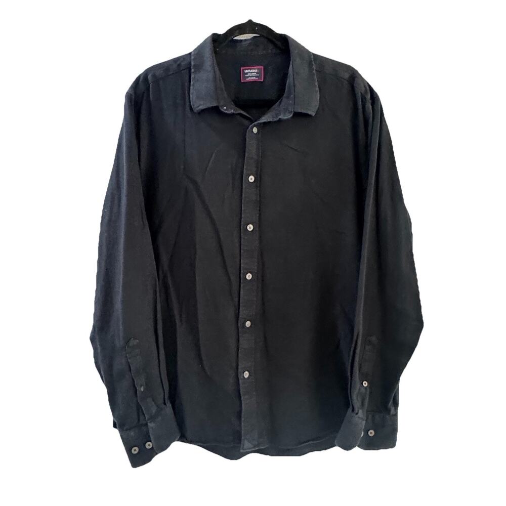UNTUCKit Wrinkle Free Veneto Black Button Down Mens Shirt XXL Office